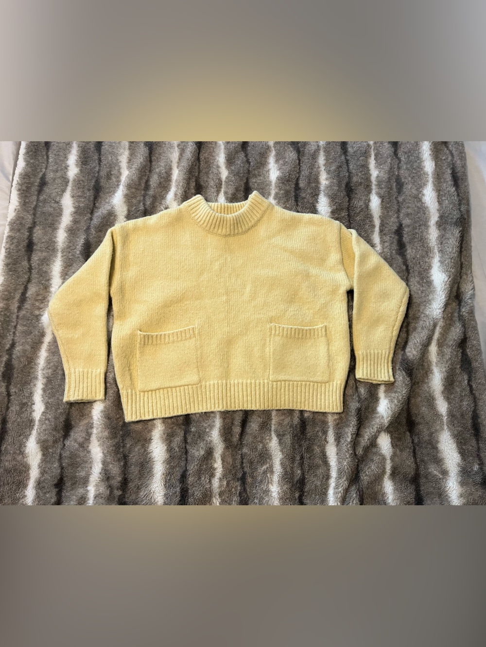 Cider Yellow Crewneck Pocket Sweater